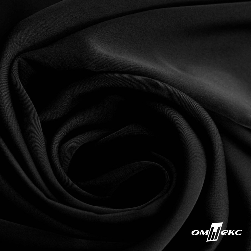 Плательный шелк сатин Вивьен цв. черный (3)